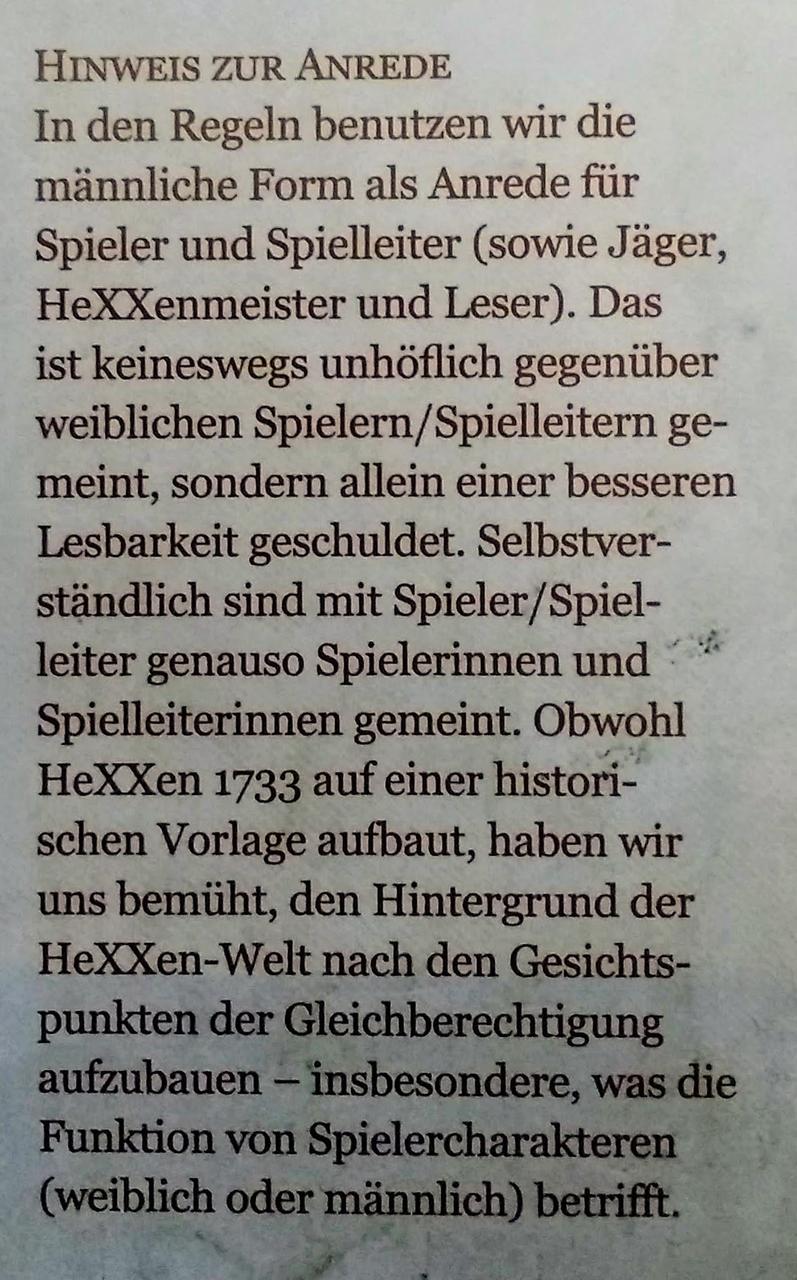 Ausschnitt aus dem Regelwerk, worin die Anrede von Spielerinnen geklärt werden soll.